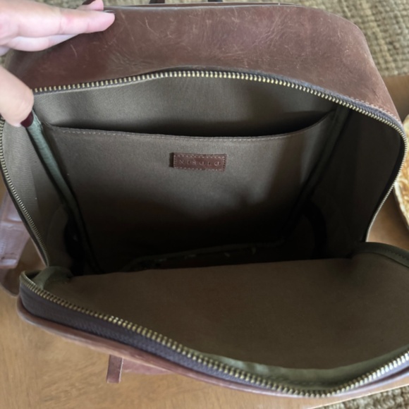 Nisolo Leather Backpack in Chestnut - Picture 4 of 4
